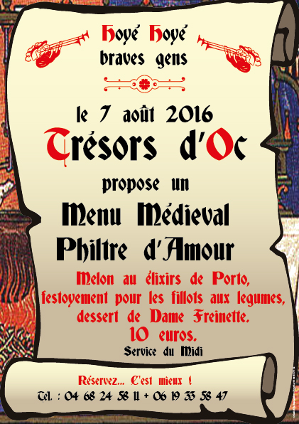 Affiche repas medieval 2016